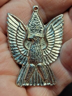 Eagle Scout BSA Cast Silver tone Eagle Pendant